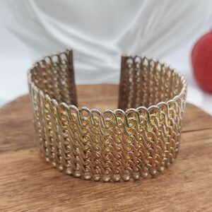 Vintage Heavy Well Made Gladiator Chainmail Cuff Bracelet B3003
